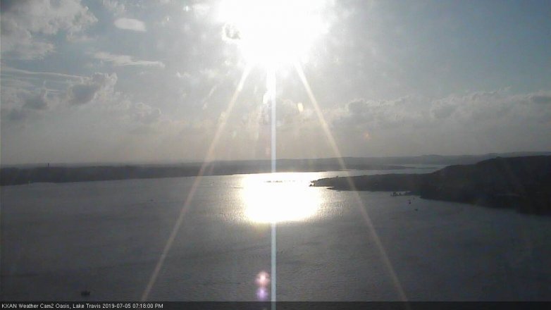 Lake Travis webcam, July 5, 2019 6:20 PM CT
