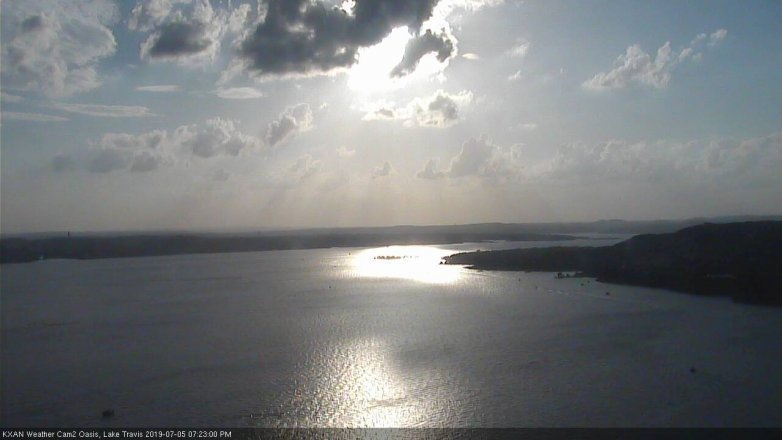 Lake Travis webcam, July 5, 2019 6:25 PM CT
