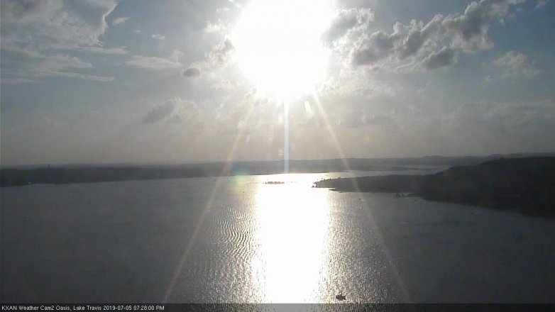 Lake Travis webcam, July 5, 2019 6:30 PM CT