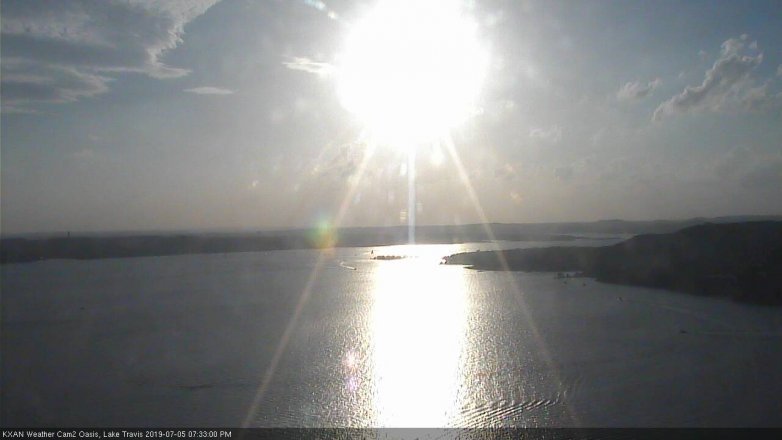 Lake Travis webcam, July 5, 2019 6:35 PM CT