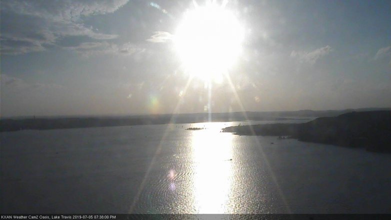Lake Travis webcam, July 5, 2019 6:40 PM CT