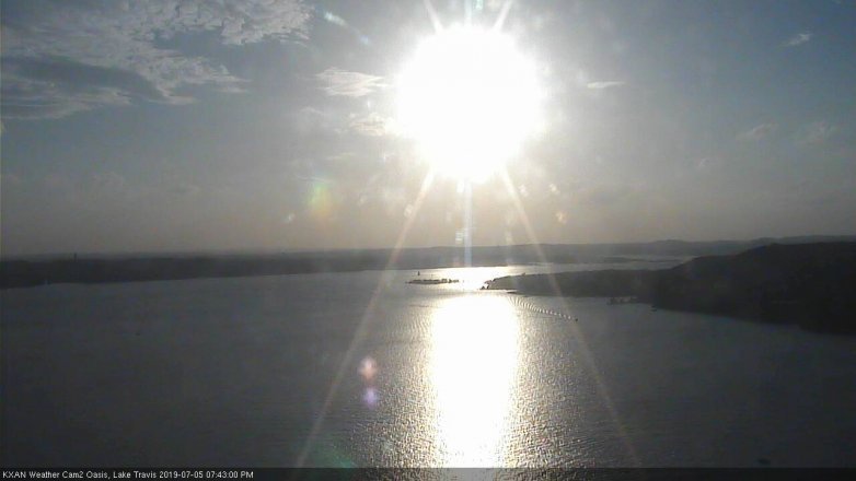 Lake Travis webcam, July 5, 2019 6:45 PM CT