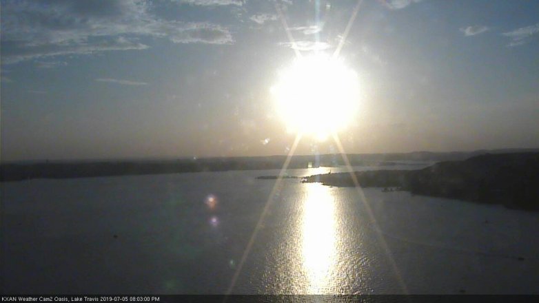 Lake Travis webcam, July 5, 2019 7:05 PM CT