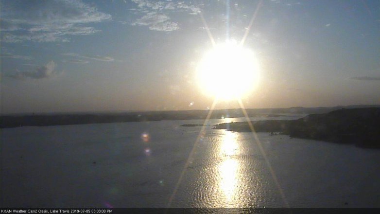 Lake Travis webcam, July 5, 2019 7:10 PM CT