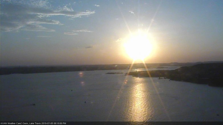 Lake Travis webcam, July 5, 2019 7:20 PM CT