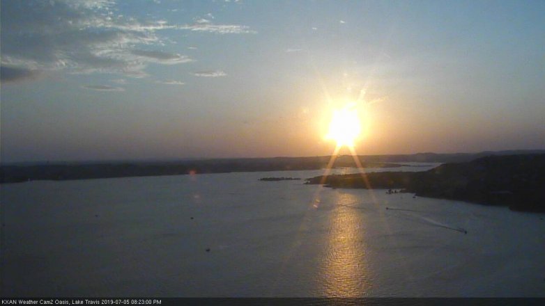 Lake Travis webcam, July 5, 2019 7:25 PM CT