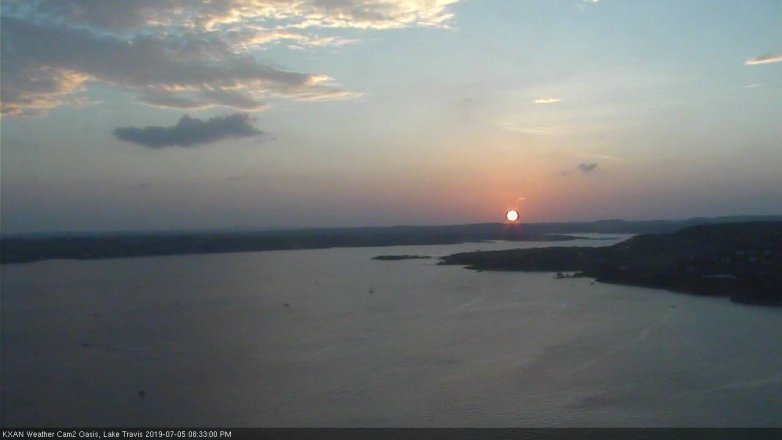 Lake Travis webcam, July 5, 2019 7:35 PM CT