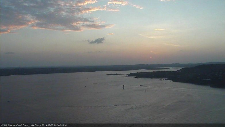 Lake Travis webcam, July 5, 2019 7:40 PM CT