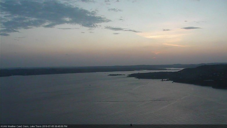 Lake Travis webcam, July 5, 2019 7:50 PM CT