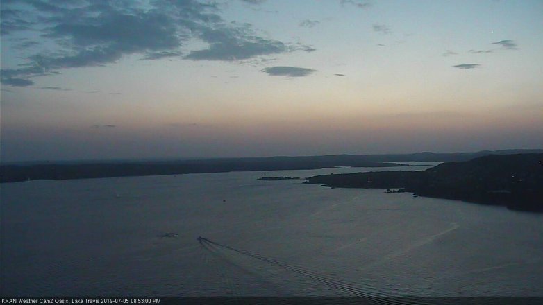 Lake Travis webcam, July 5, 2019 7:55 PM CT
