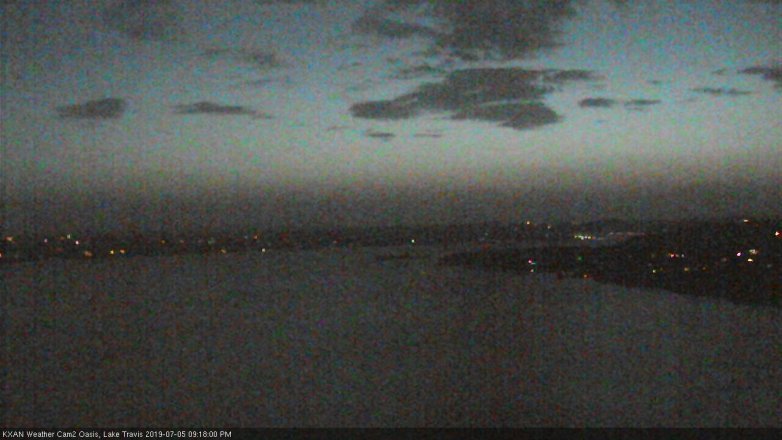Lake Travis webcam, July 5, 2019 8:20 PM CT