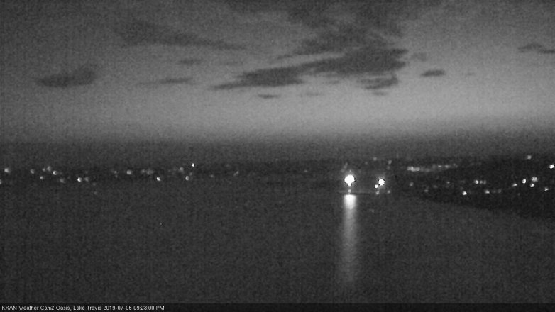 Lake Travis webcam, July 5, 2019 8:25 PM CT