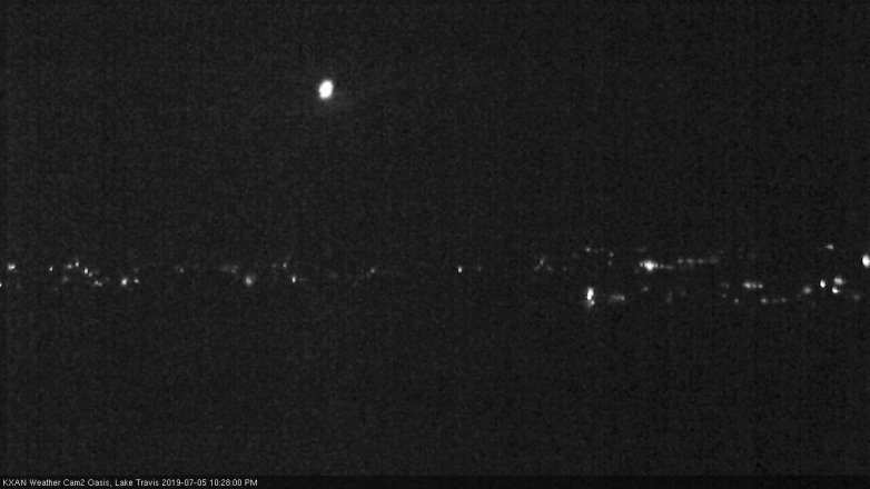 Lake Travis webcam, July 5, 2019 9:30 PM CT
