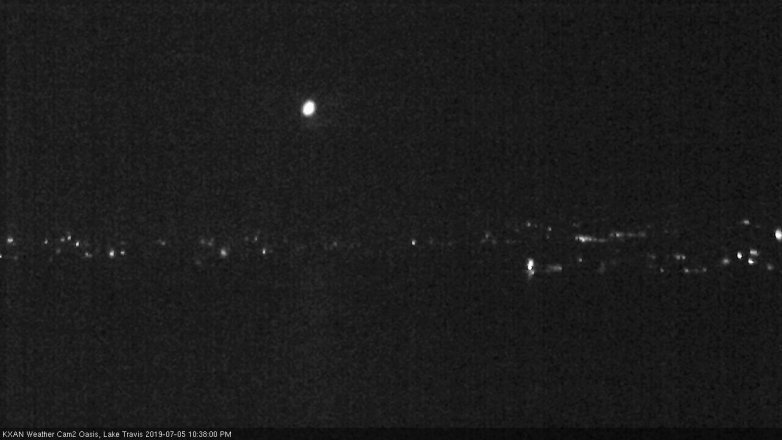 Lake Travis webcam, July 5, 2019 9:40 PM CT