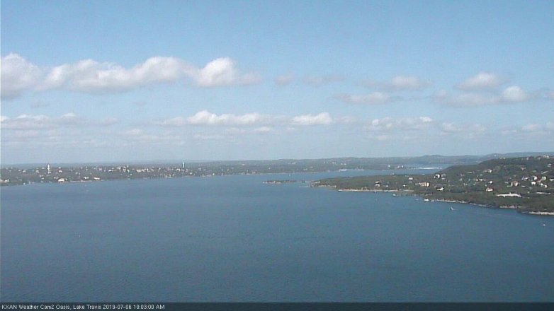 Lake Travis webcam, July 6, 2019 9:05 AM CT