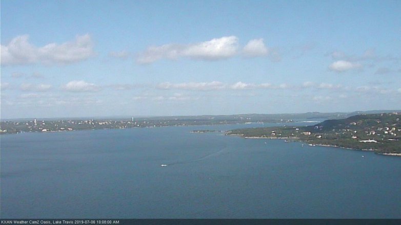 Lake Travis webcam, July 6, 2019 9:10 AM CT