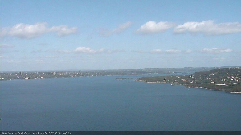 Lake Travis webcam, July 6, 2019 9:15 AM CT