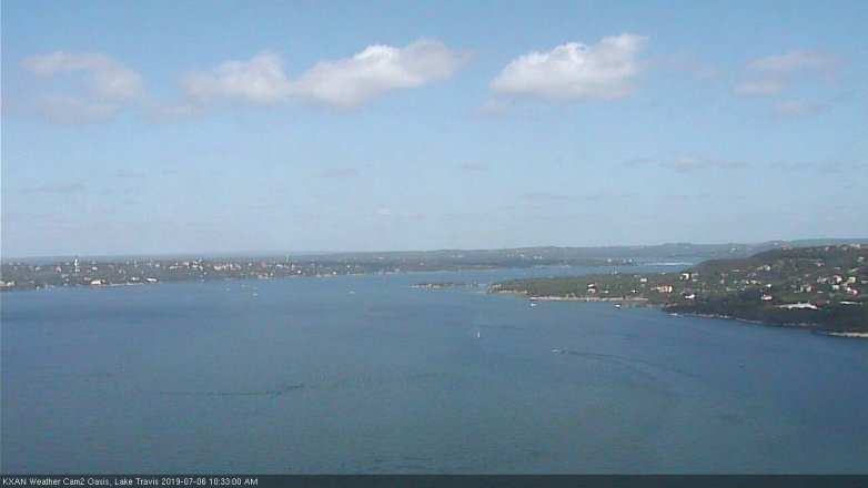 Lake Travis webcam, July 6, 2019 9:35 AM CT