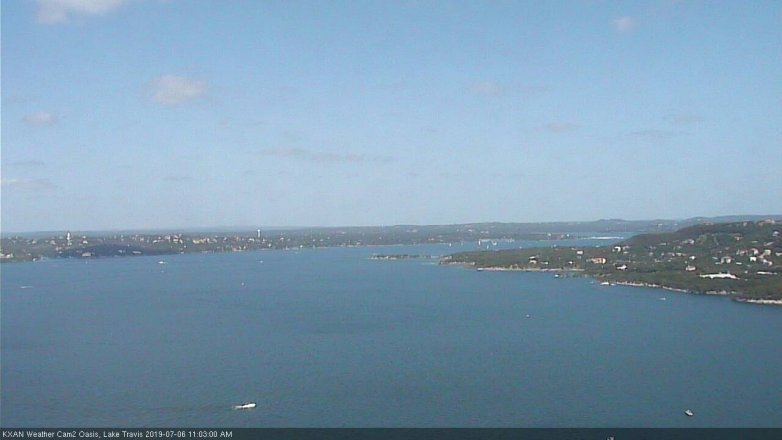 Lake Travis webcam, July 6, 2019 10:05 AM CT