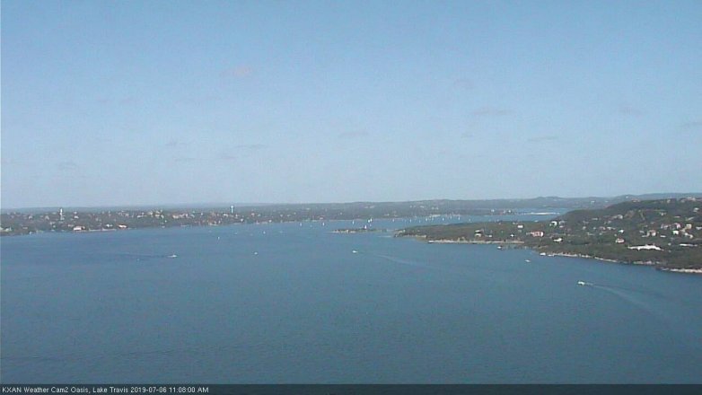 Lake Travis webcam, July 6, 2019 10:10 AM CT