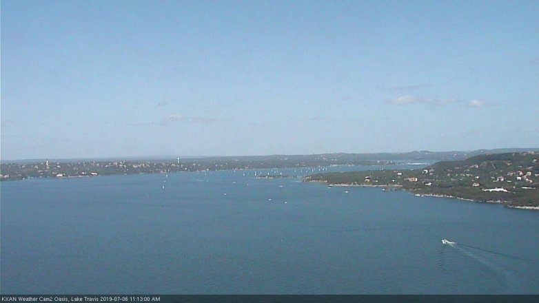 Lake Travis webcam, July 6, 2019 10:15 AM CT