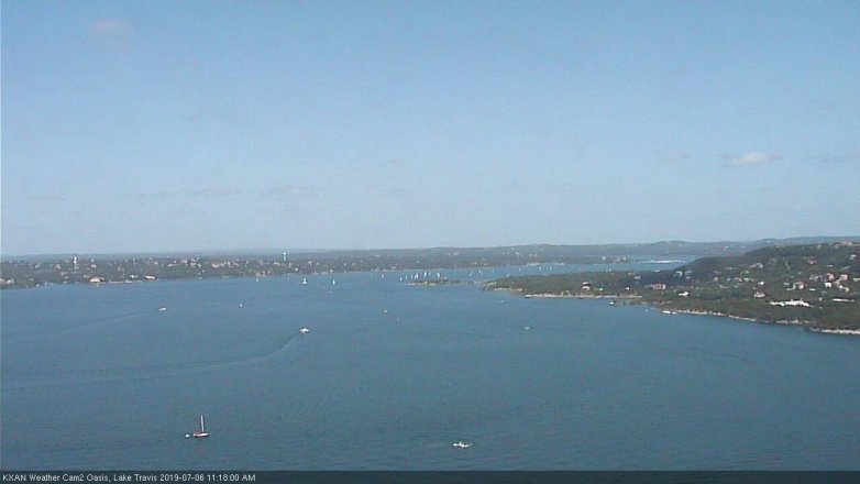 Lake Travis webcam, July 6, 2019 10:20 AM CT