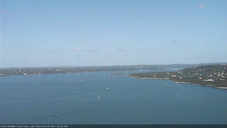 Lake Travis webcam, July 6, 2019 10:25 AM CT