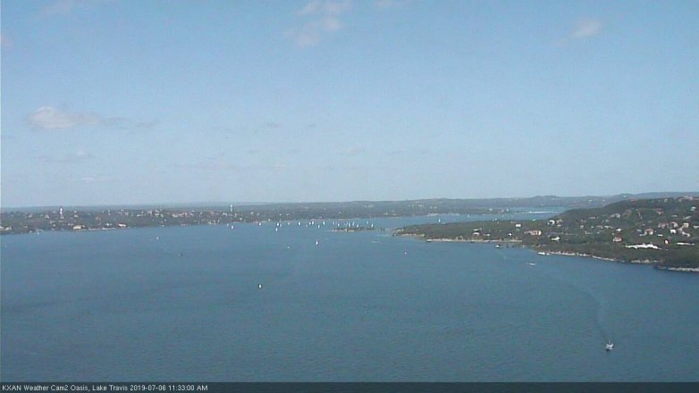 Lake Travis webcam, July 6, 2019 10:35 AM CT