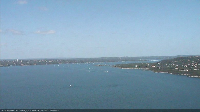 Lake Travis webcam, July 6, 2019 10:40 AM CT