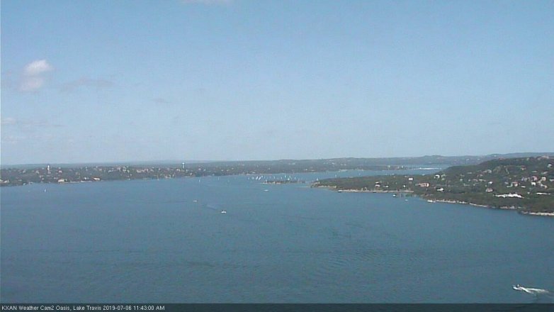 Lake Travis webcam, July 6, 2019 10:45 AM CT