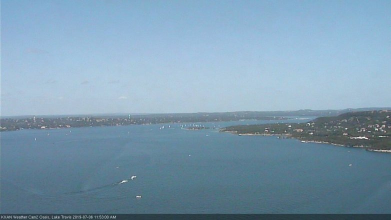 Lake Travis webcam, July 6, 2019 10:55 AM CT