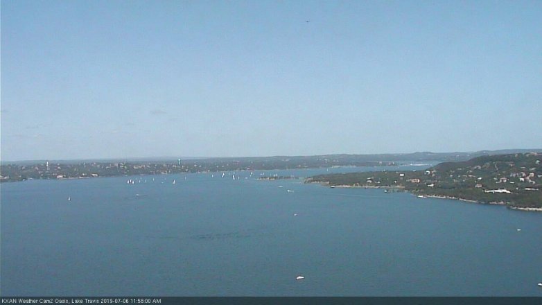 Lake Travis webcam, July 6, 2019 11:00 AM CT