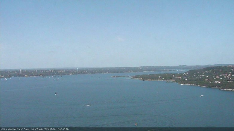 Lake Travis webcam, July 6, 2019 11:10 AM CT