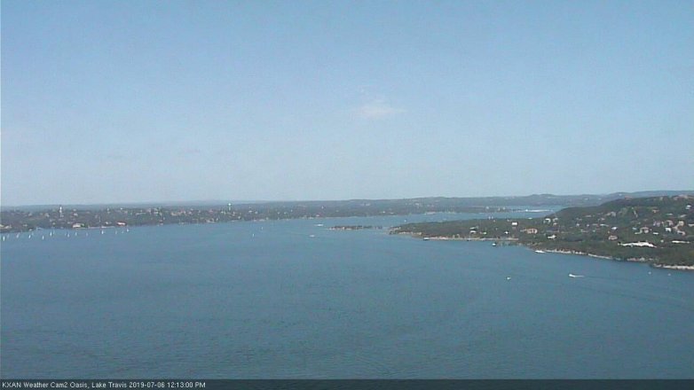 Lake Travis webcam, July 6, 2019 11:15 AM CT