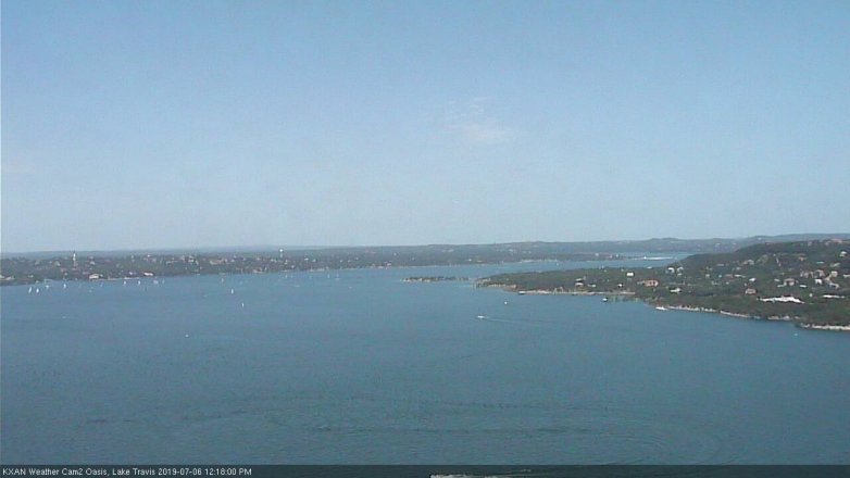 Lake Travis webcam, July 6, 2019 11:20 AM CT