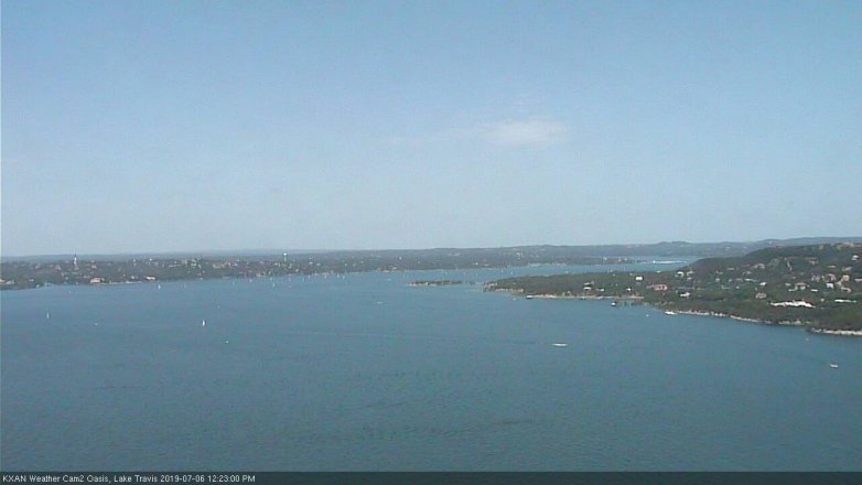 Lake Travis webcam, July 6, 2019 11:25 AM CT