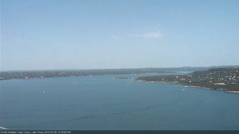 Lake Travis webcam, July 6, 2019 11:30 AM CT