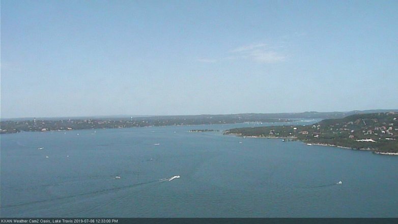 Lake Travis webcam, July 6, 2019 11:35 AM CT