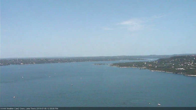 Lake Travis webcam, July 6, 2019 11:40 AM CT