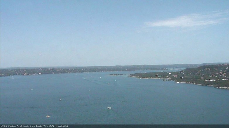 Lake Travis webcam, July 6, 2019 11:50 AM CT