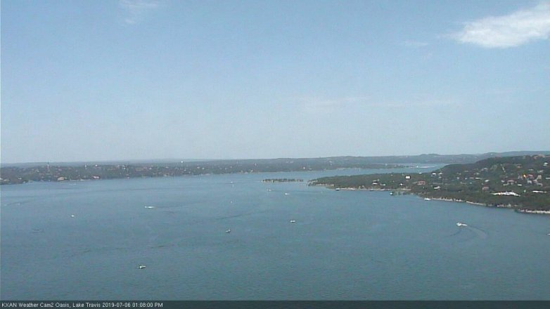 Lake Travis webcam, July 6, 2019 12:10 PM CT