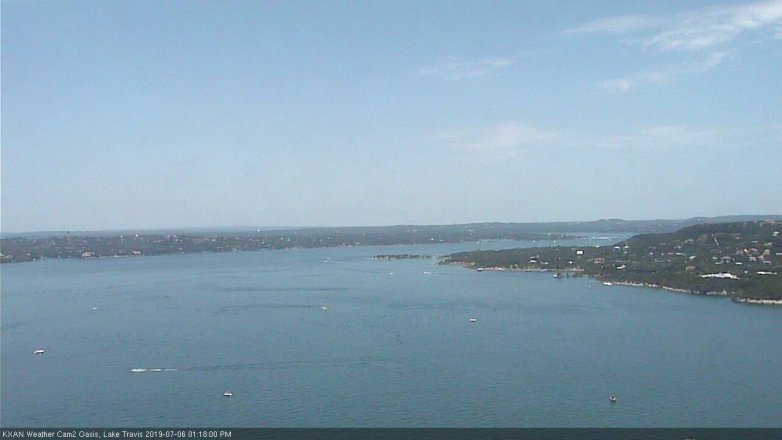 Lake Travis webcam, July 6, 2019 12:20 PM CT
