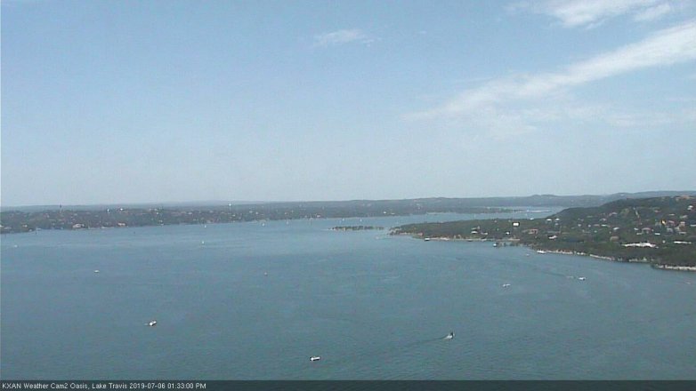 Lake Travis webcam, July 6, 2019 12:35 PM CT
