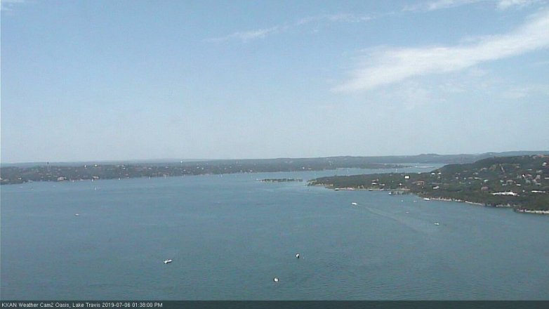 Lake Travis webcam, July 6, 2019 12:40 PM CT