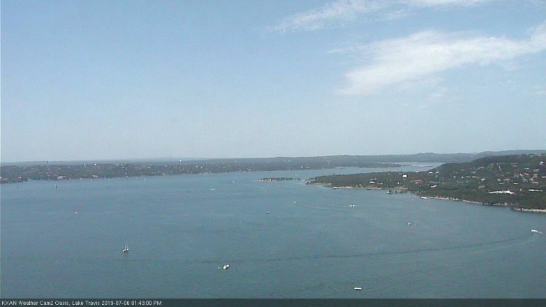 Lake Travis webcam, July 6, 2019 12:45 PM CT