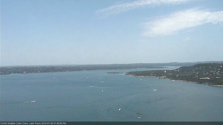 Lake Travis webcam, July 6, 2019 12:50 PM CT