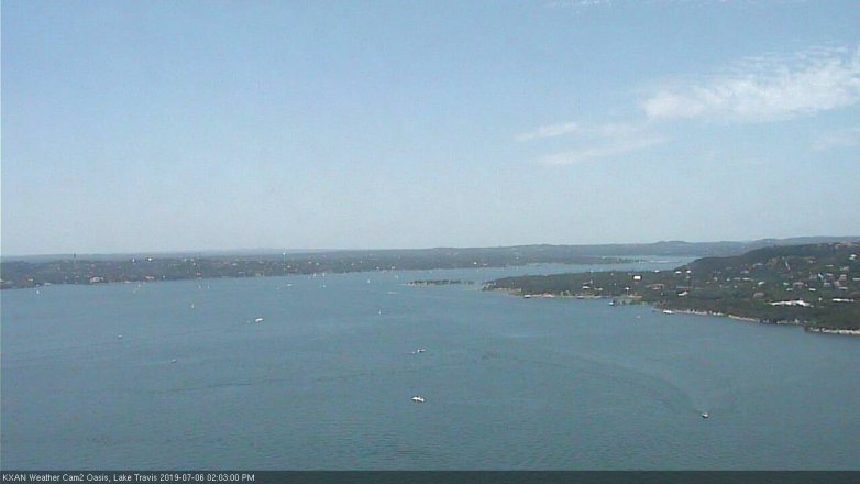 Lake Travis webcam, July 6, 2019 1:05 PM CT