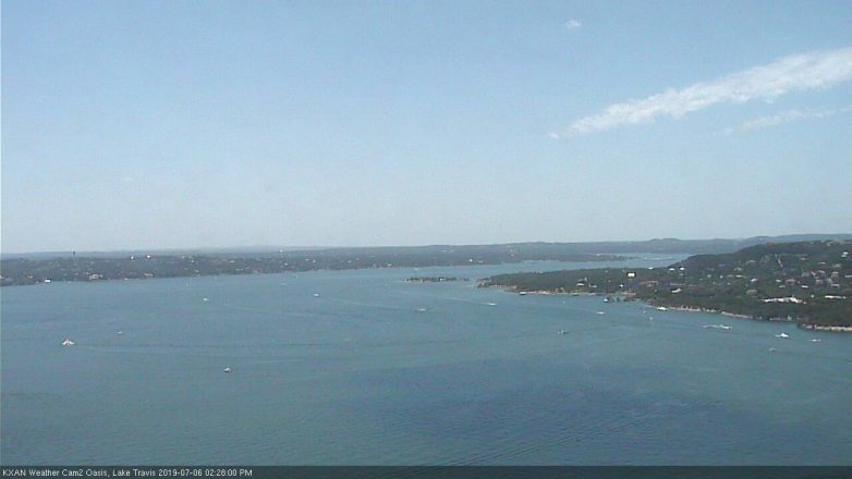 Lake Travis webcam, July 6, 2019 1:30 PM CT