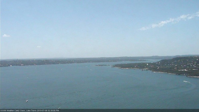 Lake Travis webcam, July 6, 2019 1:40 PM CT