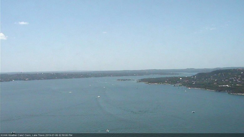 Lake Travis webcam, July 6, 2019 2:00 PM CT